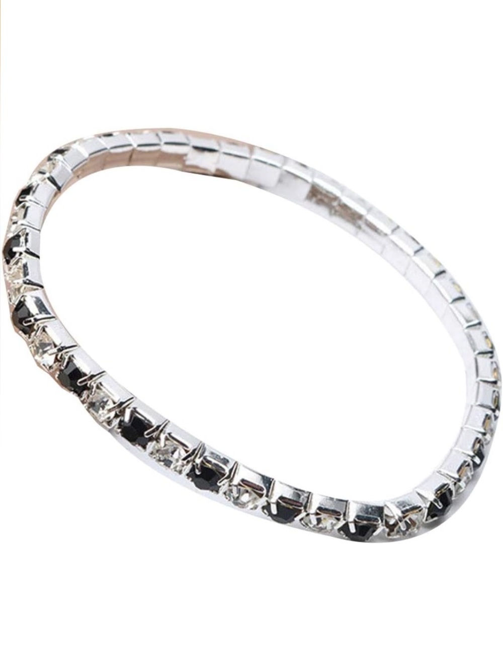 Bracelet- Luxury Single Row blue Sapphire, simulated stones Rhinestone Inlaid Br